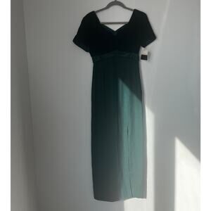 Vintage Liz Claiborne Night Hunter Green Formal Dress S Whimsygoth Old Hollywood